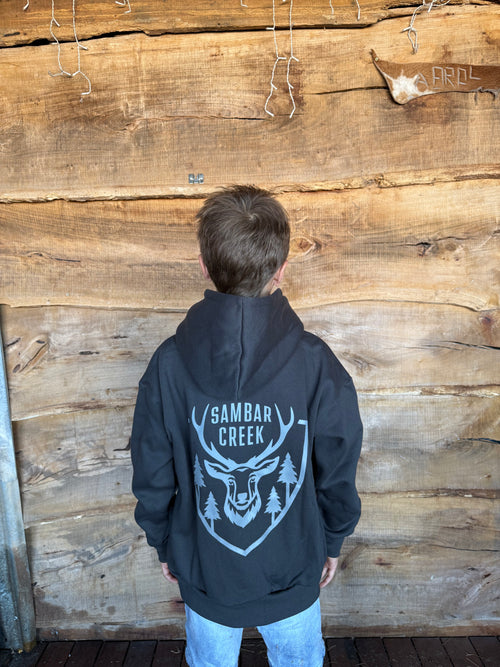 Charcoal Boxy Oversized Hood - KIDS
