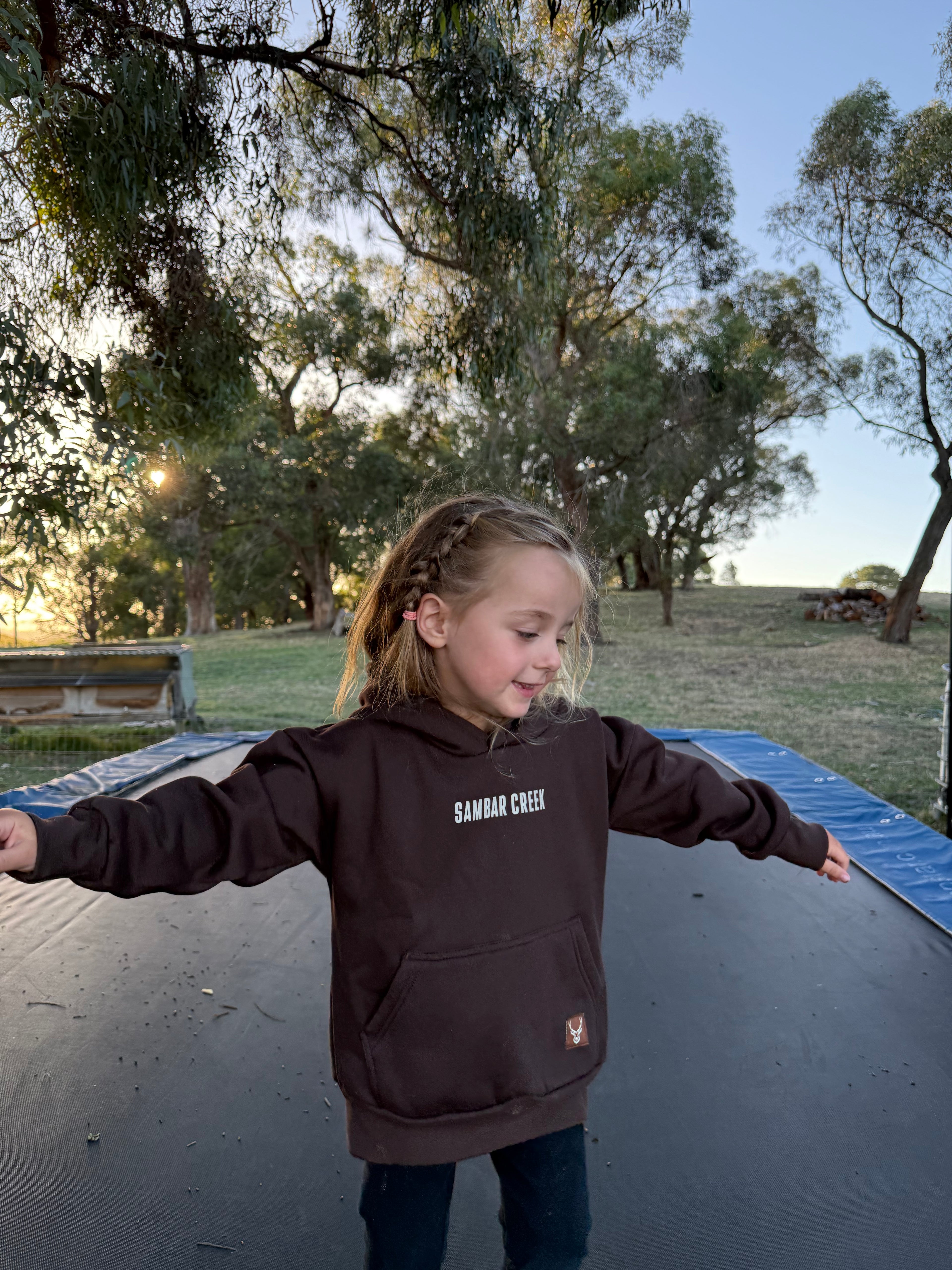 Brumby Brown Boxy Oversized Hood - KIDS