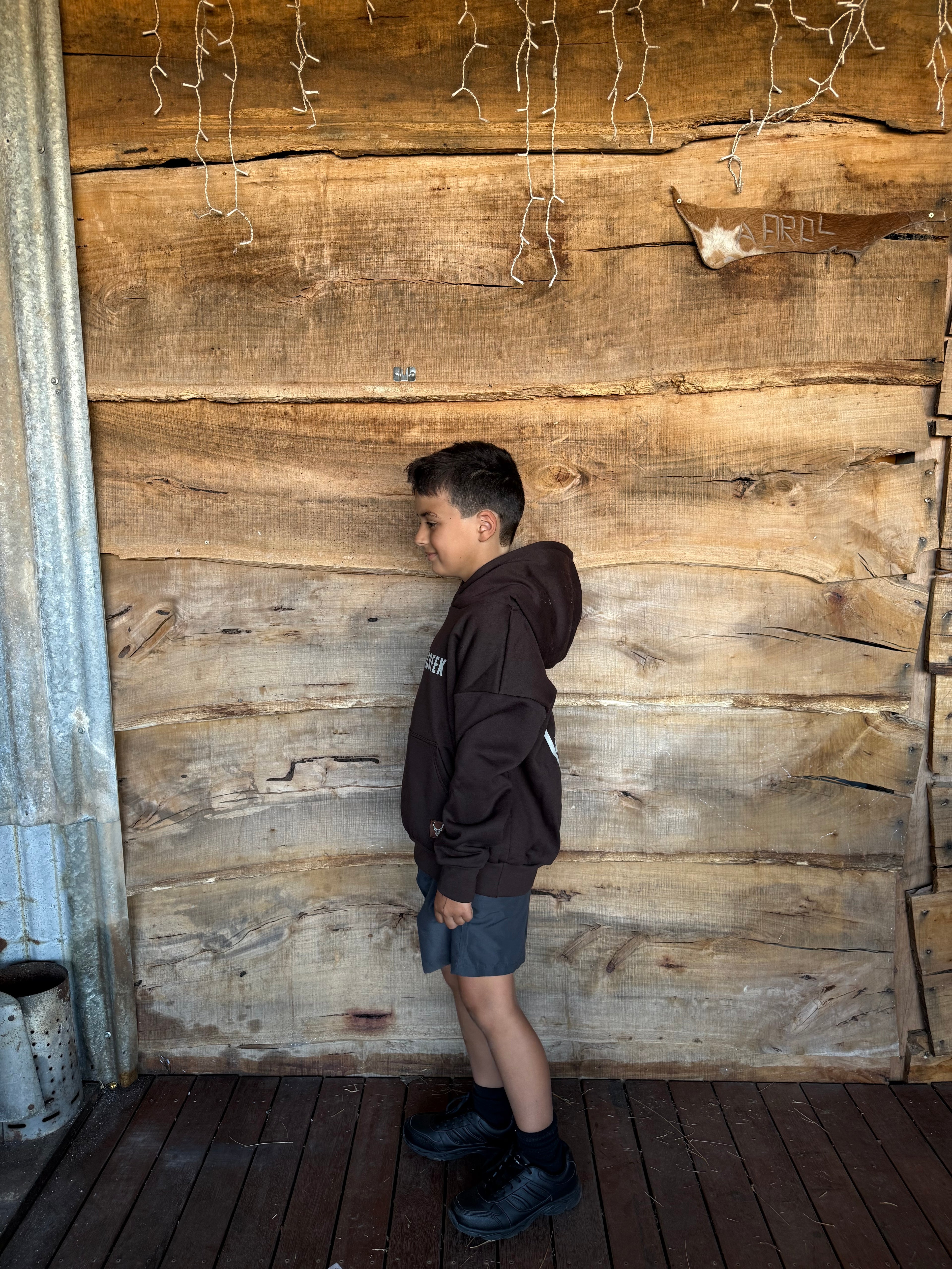 Brumby Brown Boxy Oversized Hood - KIDS