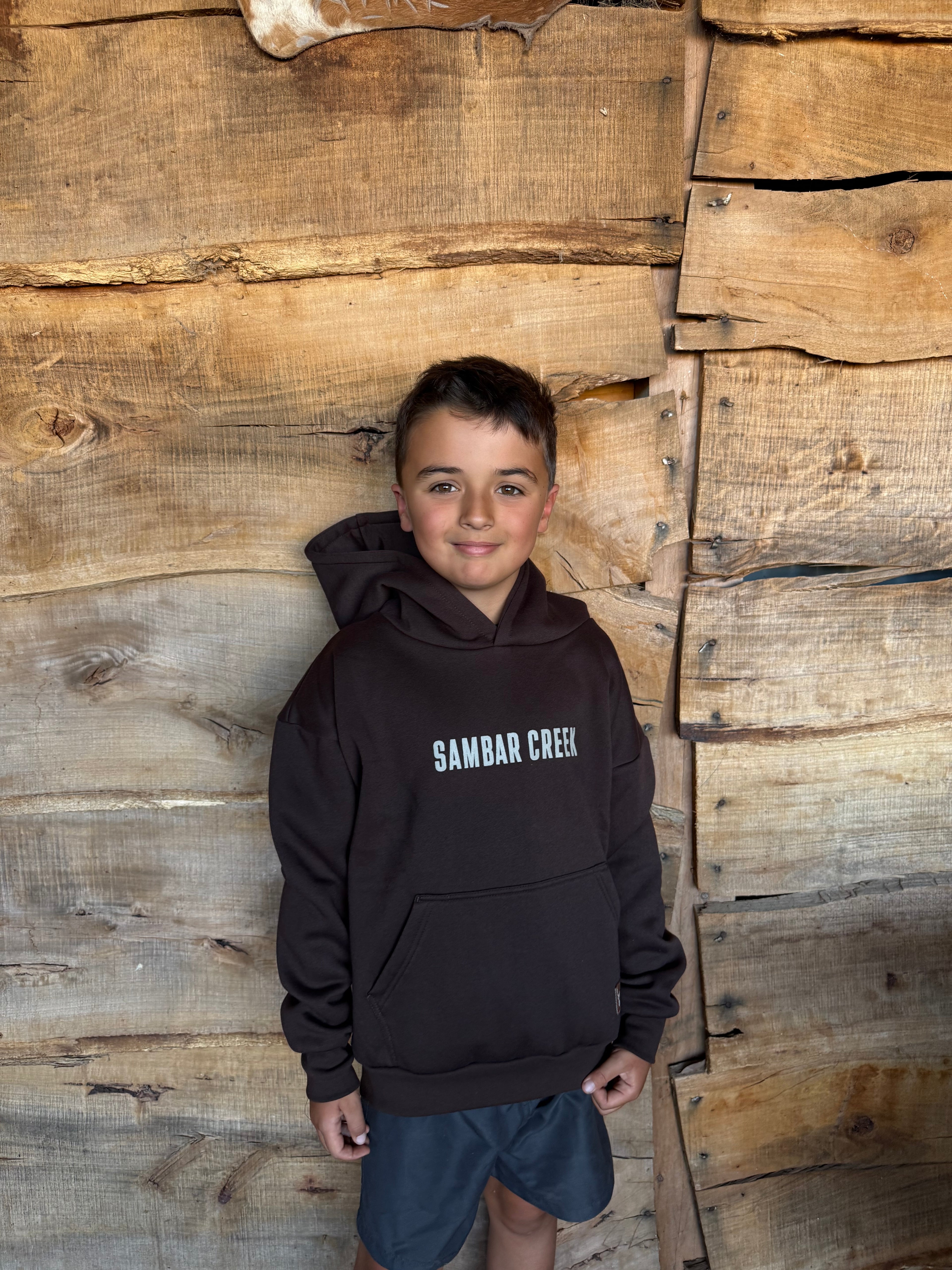 Brumby Brown Boxy Oversized Hood - KIDS