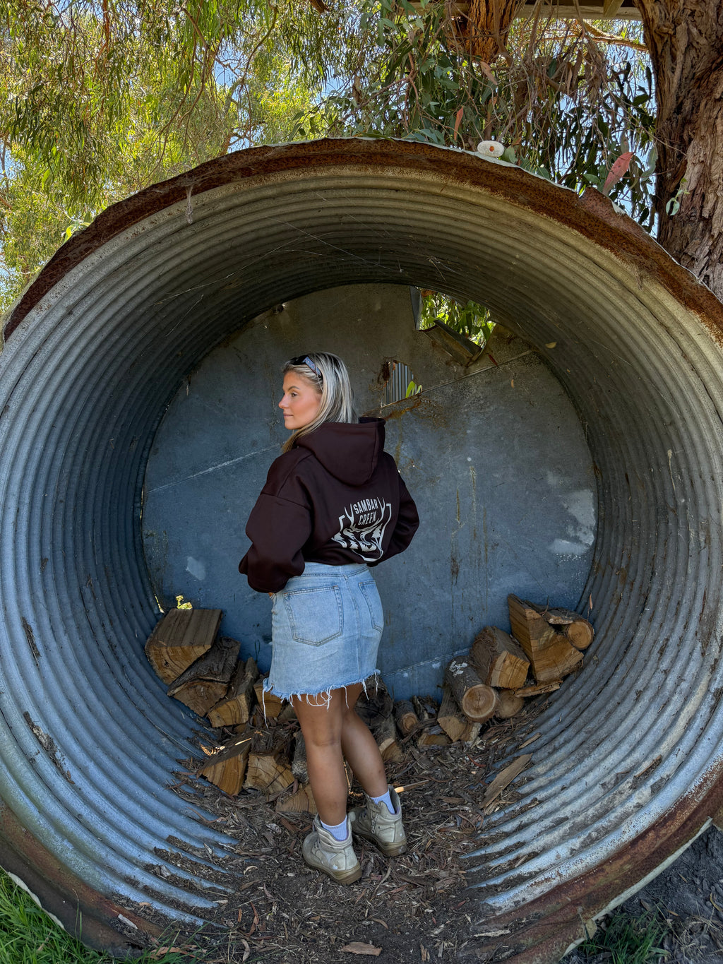Brumby Brown Boxy Oversized Hood - Adult
