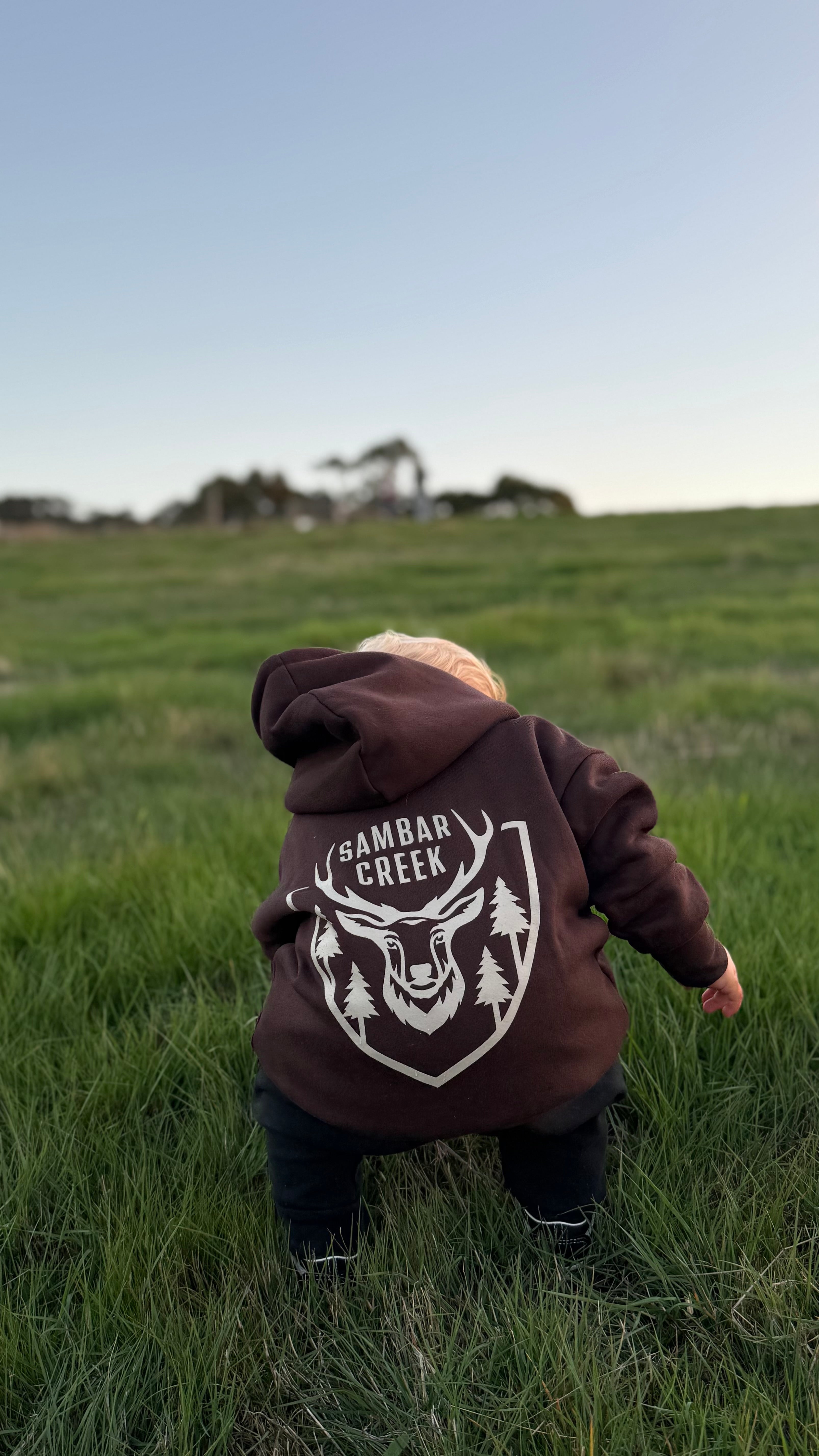 Brumby Brown Boxy Oversized Hood - KIDS