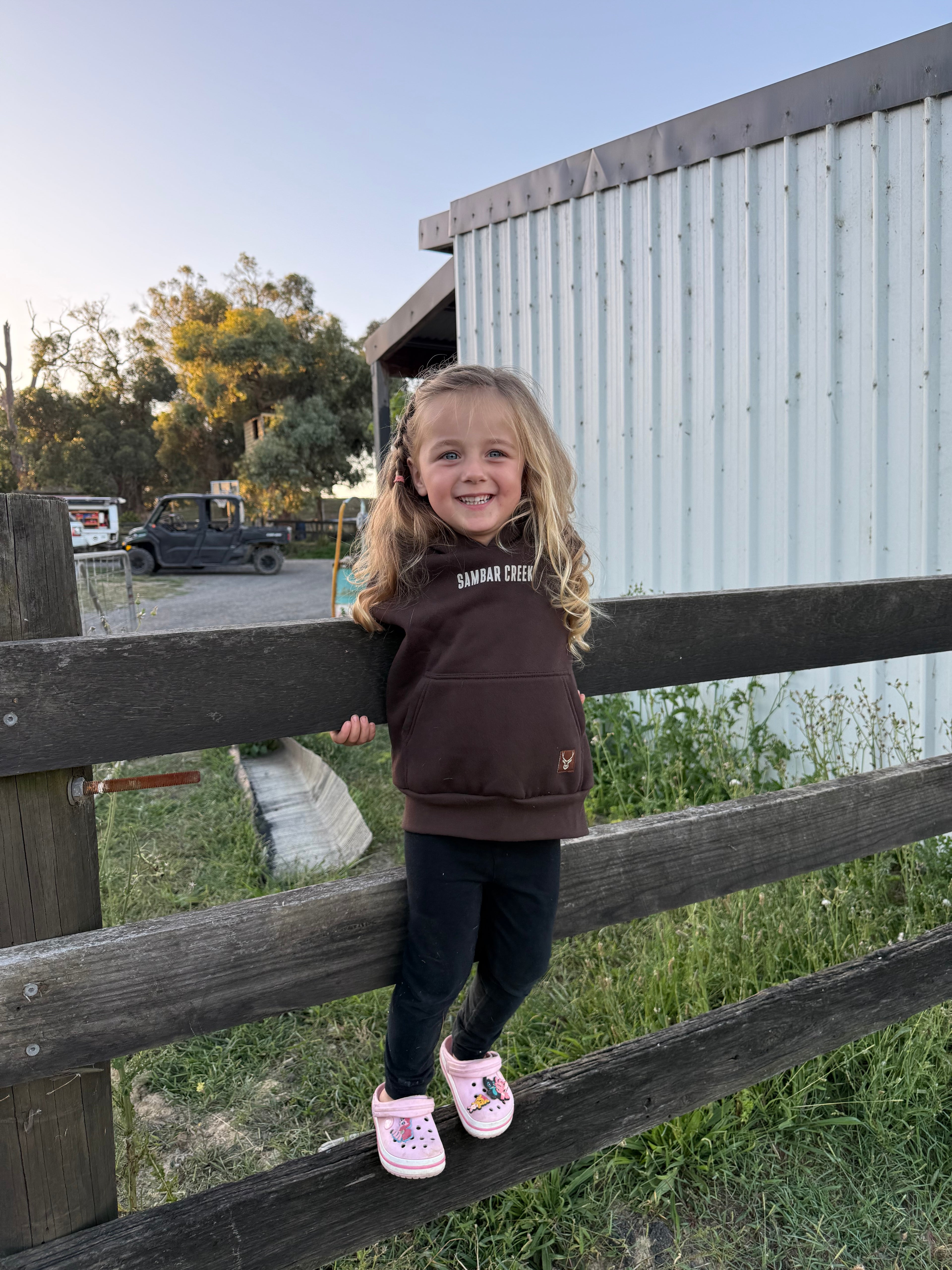 Brumby Brown Boxy Oversized Hood - KIDS