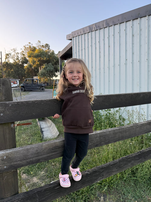 Brumby Brown Boxy Oversized Hood - KIDS