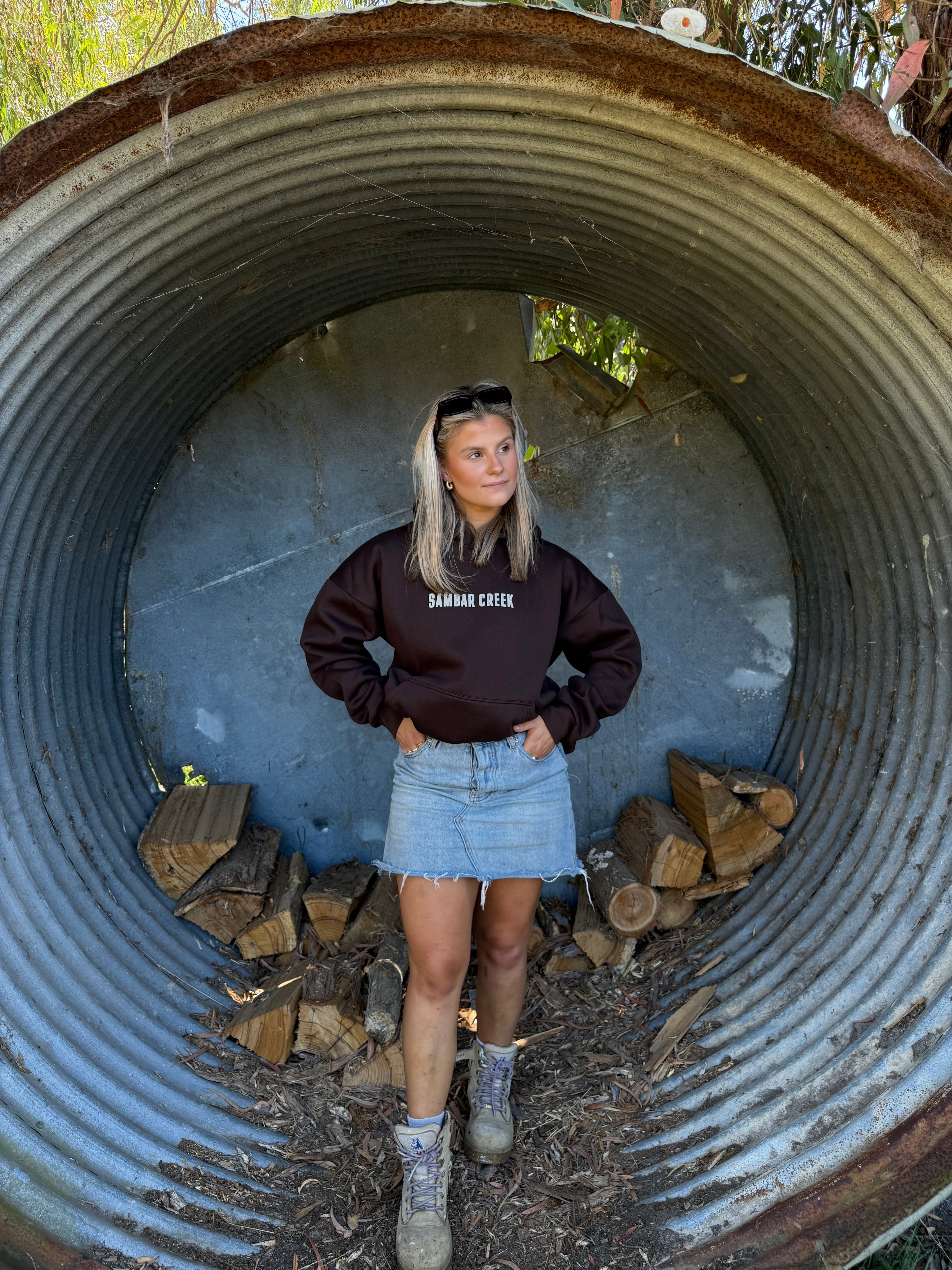 Brumby Brown Boxy Oversized Hood - Adult