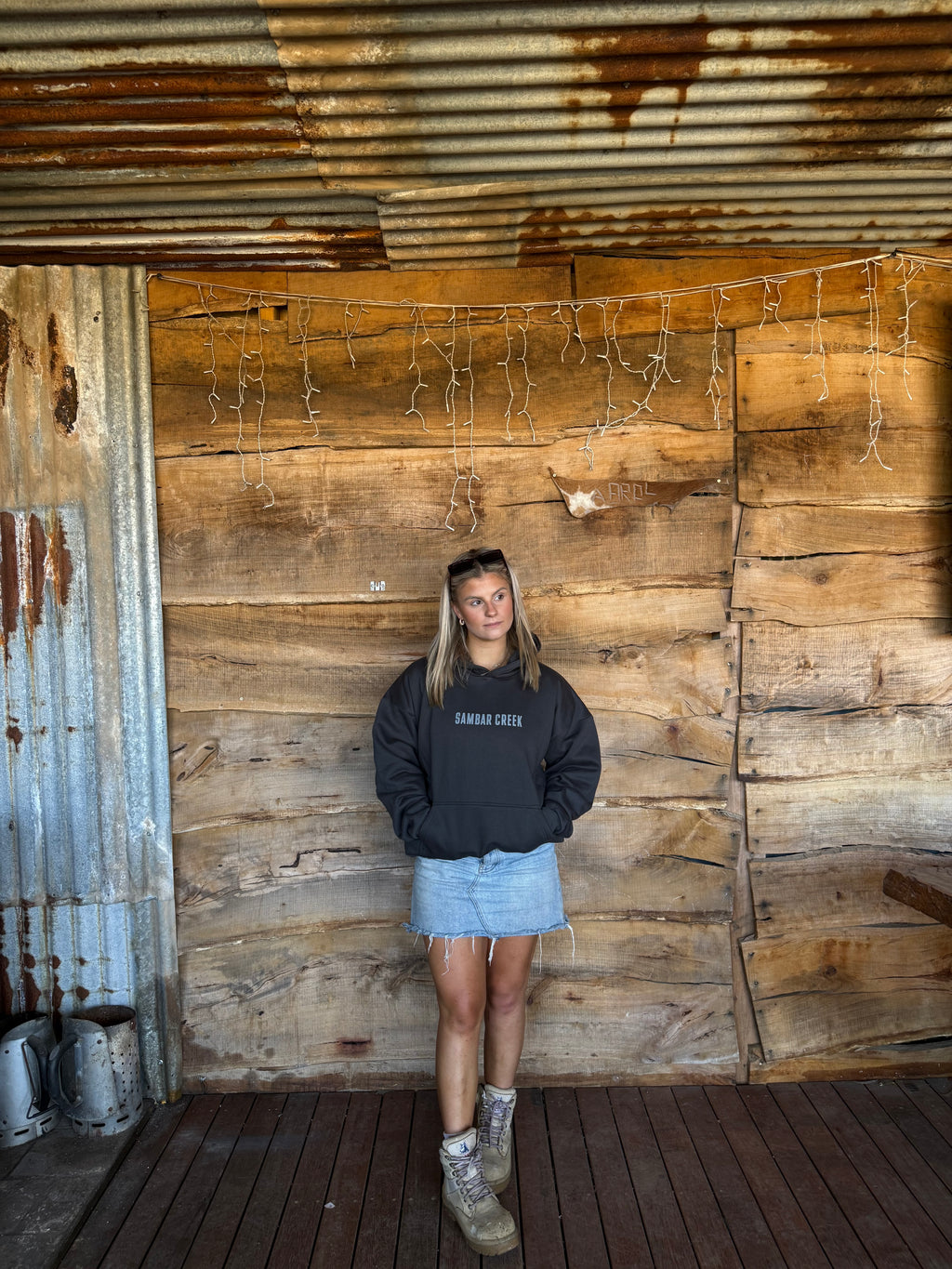 Charcoal Boxy Oversized Hood - Adult