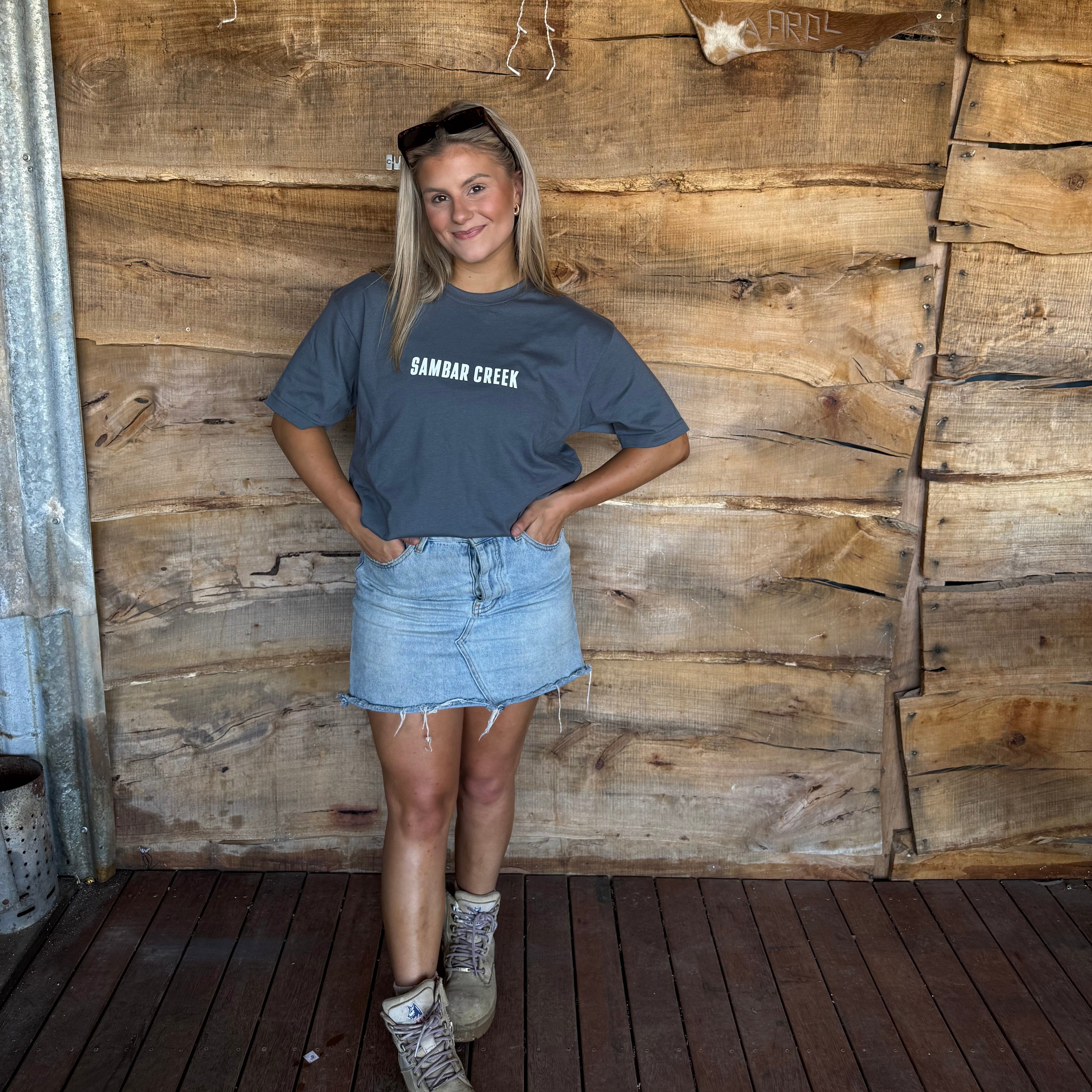 Sambar Creek Premium Tees - Stone